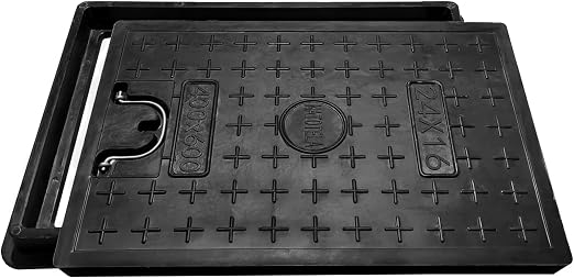 Natotela rectangular solid manhole cover and matching frame
