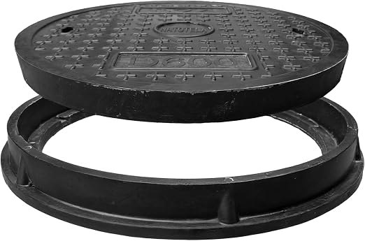 Natotela 24 Inch Round Solid Manhole Cover & Frame